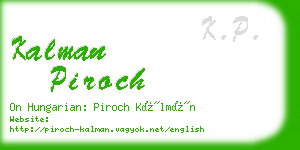 kalman piroch business card